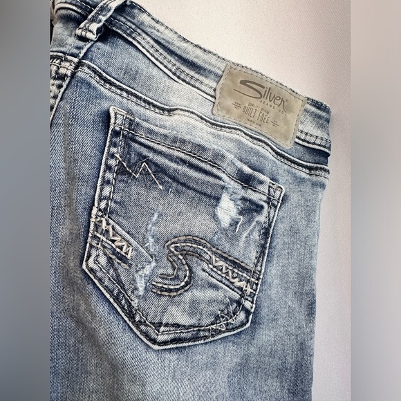 SILVER Tuesday Ankle Skinny Jeans W26/L27 - Picture 3 of 6